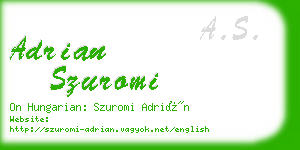 adrian szuromi business card